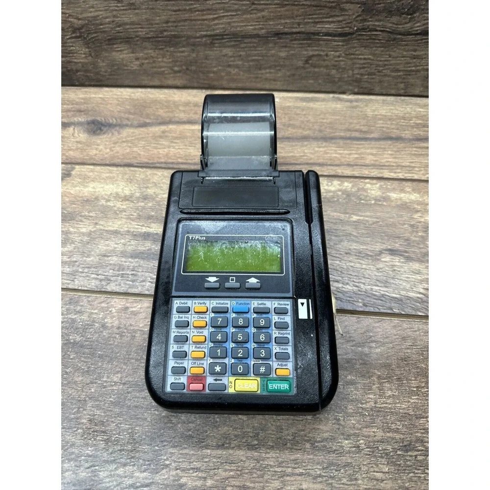 Hypercom Model T7 PLUS Credit Card Terminal‎ Reader No Power Cord Not Included